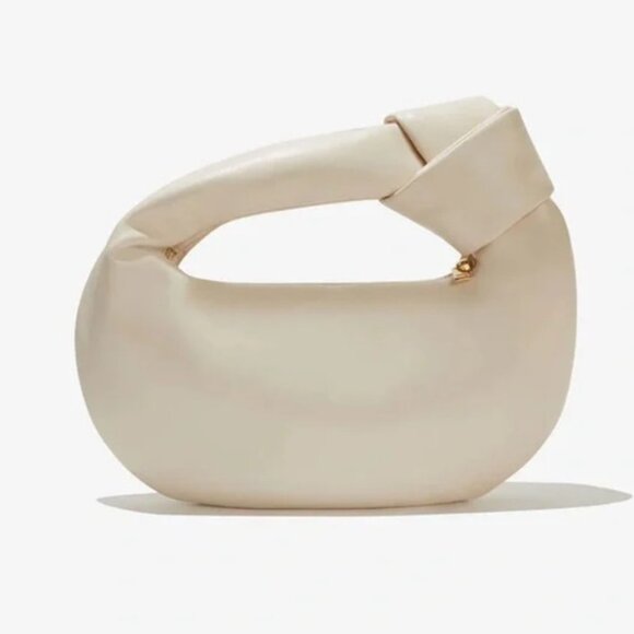 🆕 Melie Bianco Alexandra Top Handle Bag in Cream Vegan Leather - Picture 7 of 9